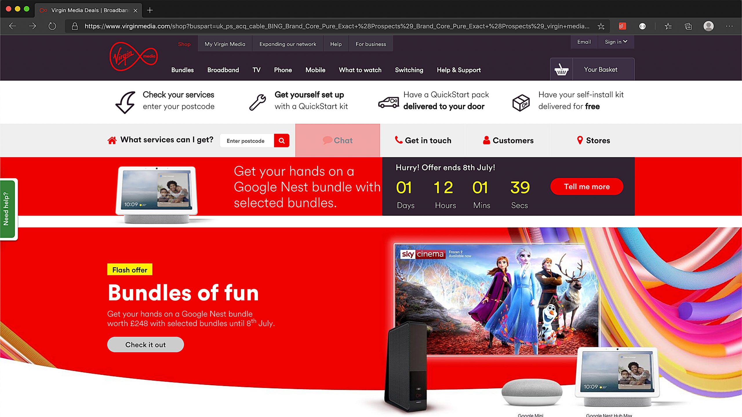 Virgin Media film, made on location at Virgin Media HQ
